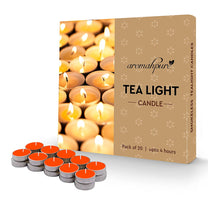 Aromahpure Scented Soy Wax Tealight Candles (10 g) (Orange) Pack of 20