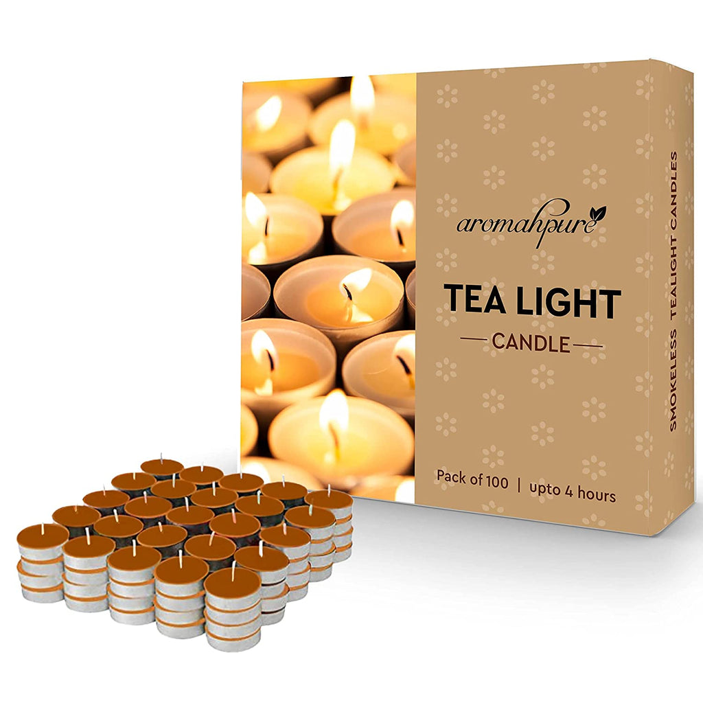 Aromahpure Scented Soy Wax Tealight Candles 10g Vanilla Pack of 100