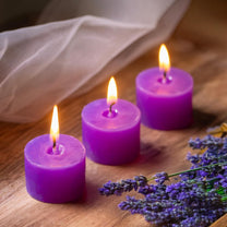 Set of 6 Votive Lavender Scented Candles 