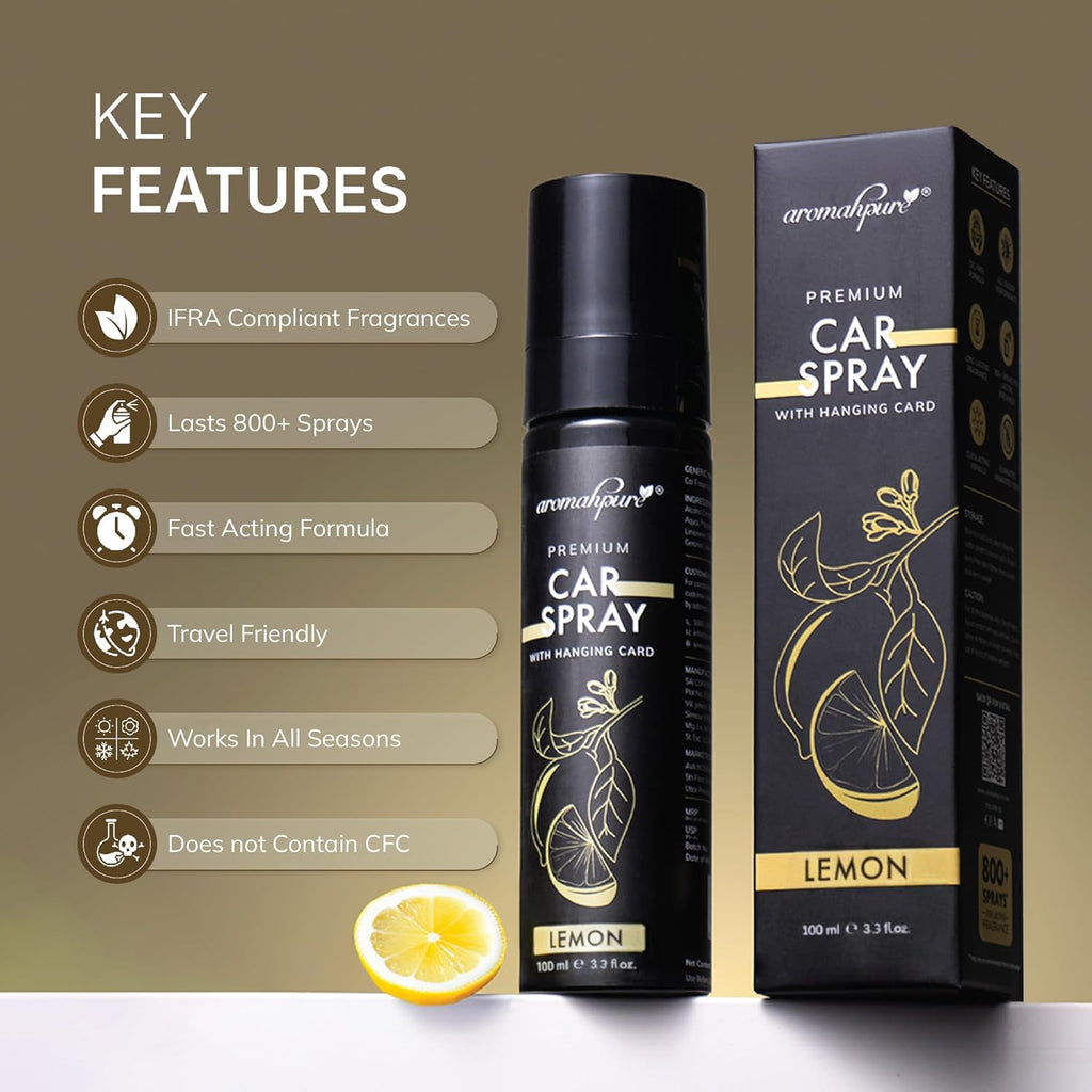 Key Features of Aromahpure Premium Car perfume spray with hanging card