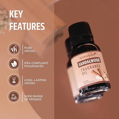 Key features of Sandalwood Aroma Fragrance Oil 