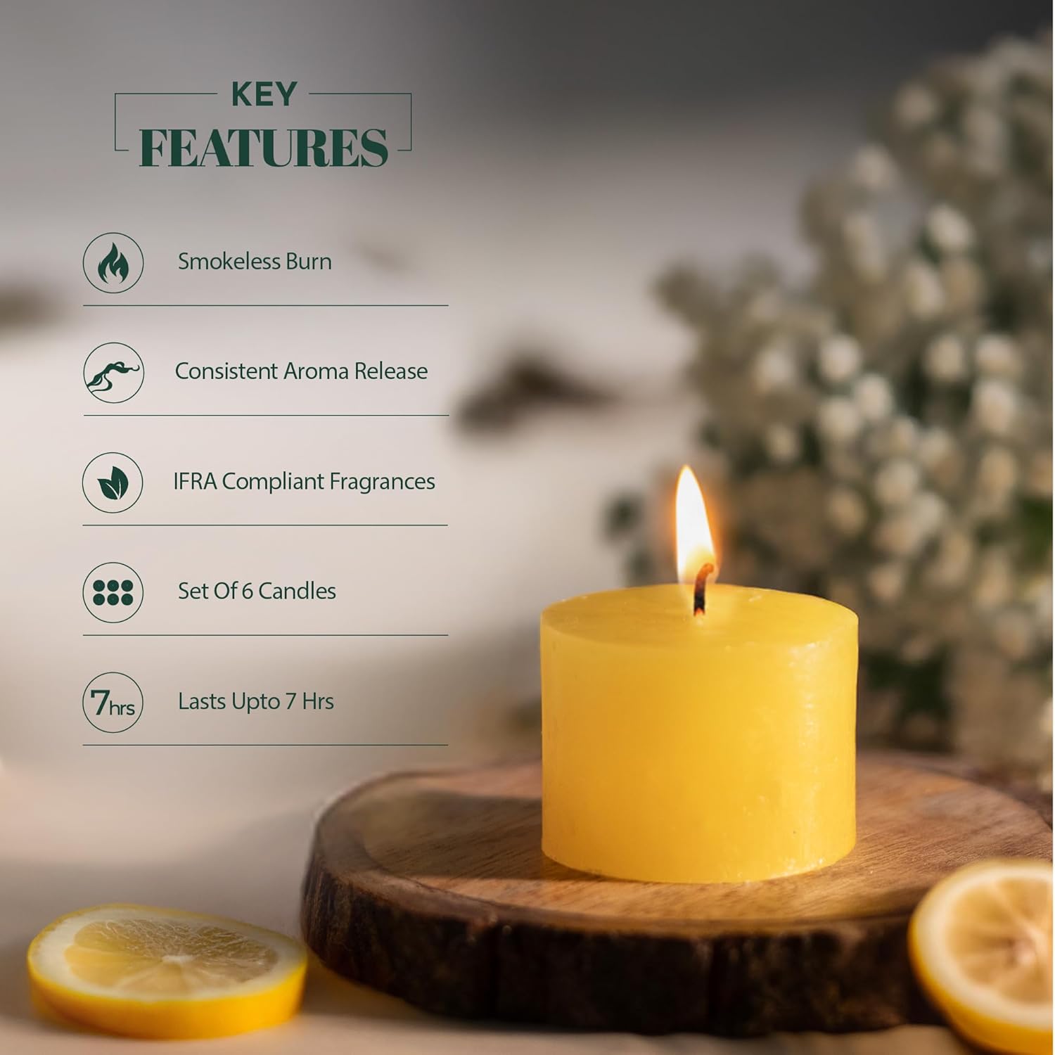 Key features of votive scented candle