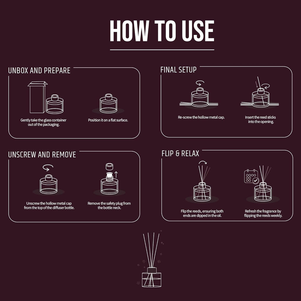 How to use aromahpure reed diffuser
