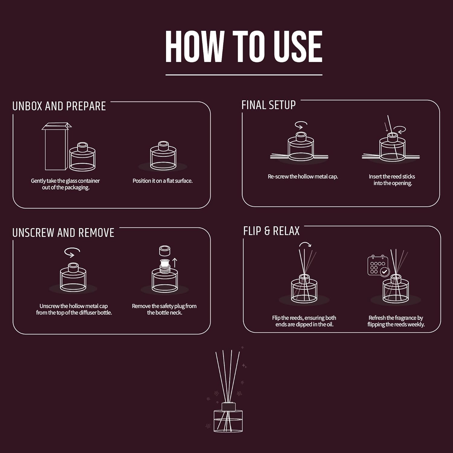 How to use aromahpure reed diffuser