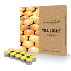 Aromahpure Scented Soy Wax Tealight Candles (10 g) (Lemon) Pack of 20