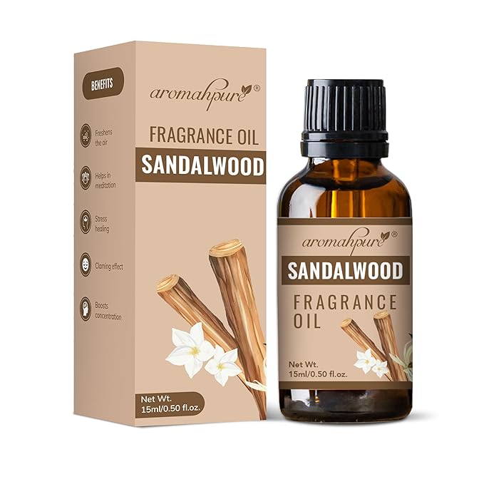Fragrance Oil - Aroma oil for aroma therapy, diffusers, candles and air fresheners | Sandalwood 15 ml