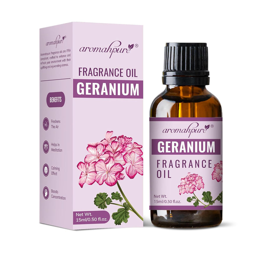 Fragrance Oil - Aroma oil for aroma therapy, diffusers, candles and air fresheners | Geranium 15 ml