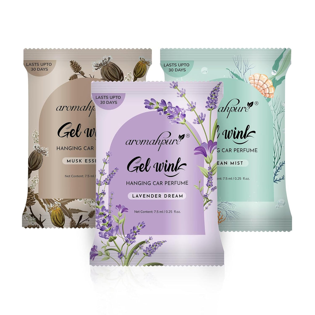 hanging car perfume pack of 3 fragrances