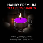 Aromahpure Tealight Candles Lavender Close-Up