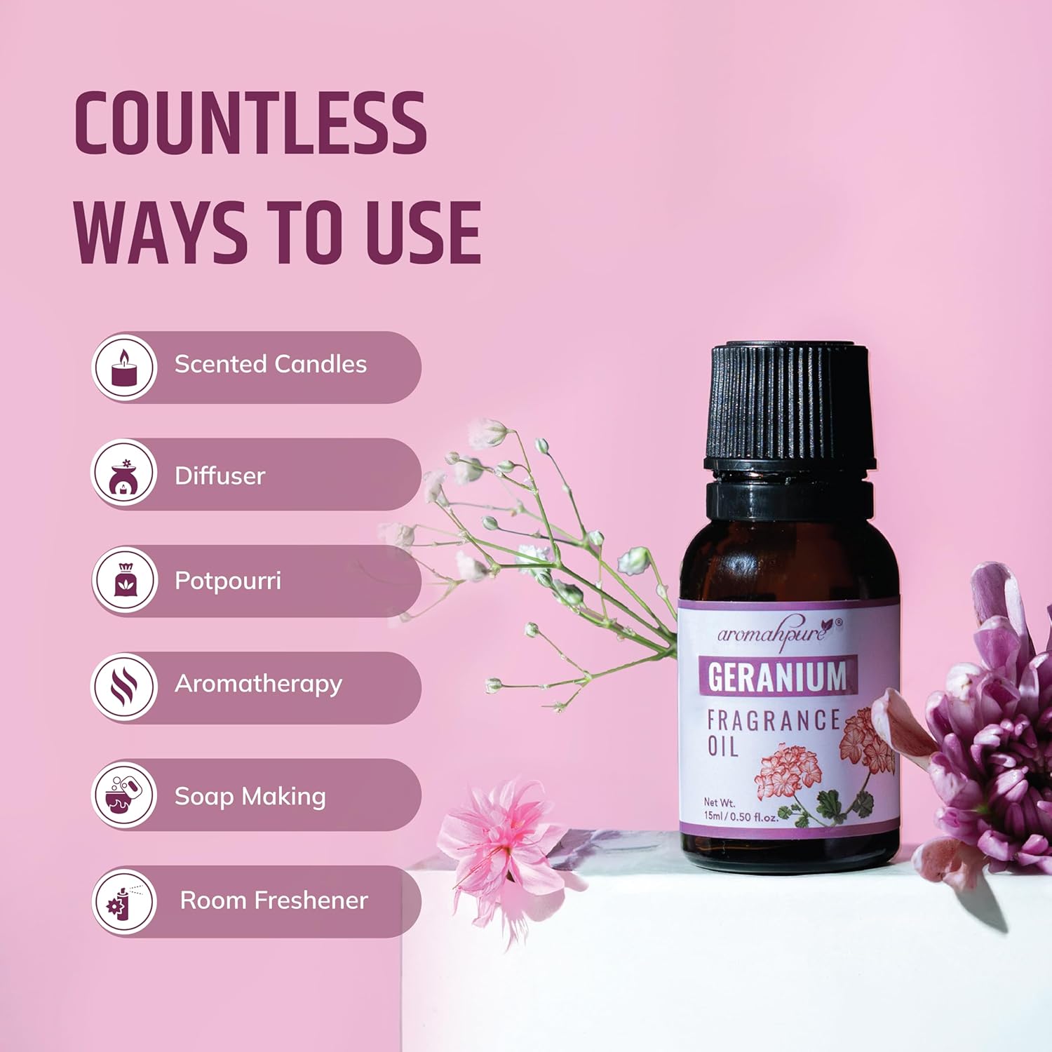Ways to use Geranium  Aroma Fragrance Oil