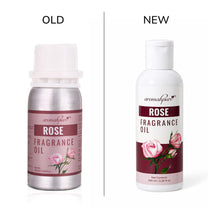 Old vs New Packaging of Aromahpure fragrance oil - rose fragrance