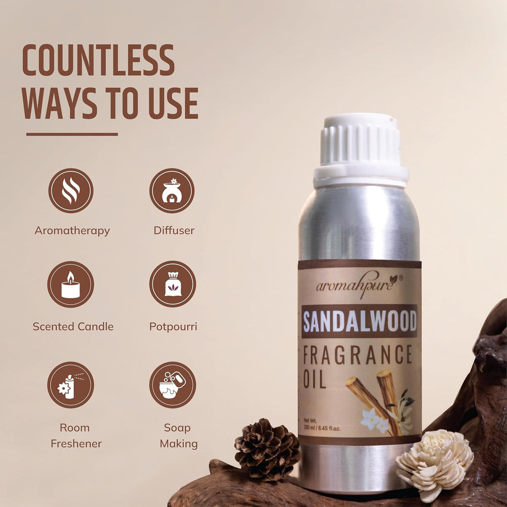 Multiple ways to use Sandalwood Fragrance Oil