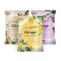 Gel Wink Hanging Car Perfume - Assorted Pack of 3 | Long-Lasting Gel Based Car Air Freshener | Car Accessories | Last Up to 30 Days