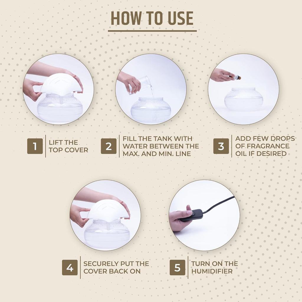 Air Revitalizer - Filters and humidifies air | White