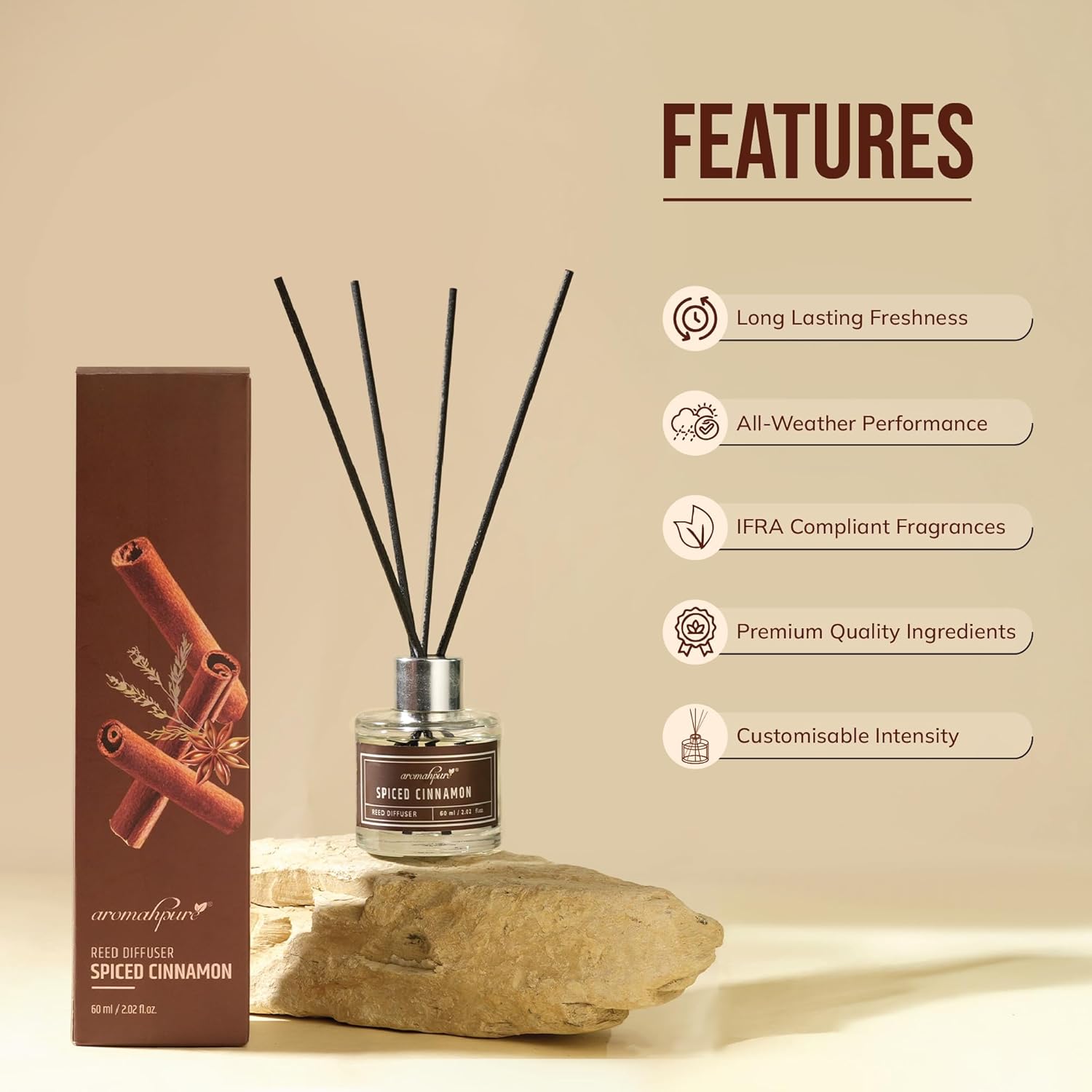 Long lasting reed diffuser features