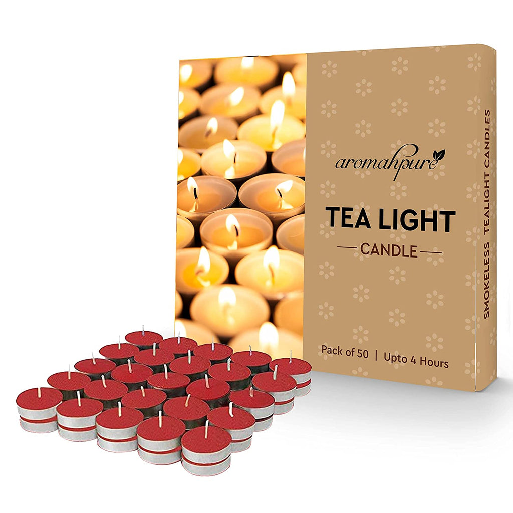 Aromahpure Scented Soy Wax Tealight Candles 10g Rose Pack of 50