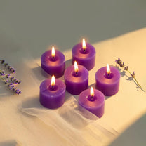 Set of 6 Votive Lavender Scented Candles 