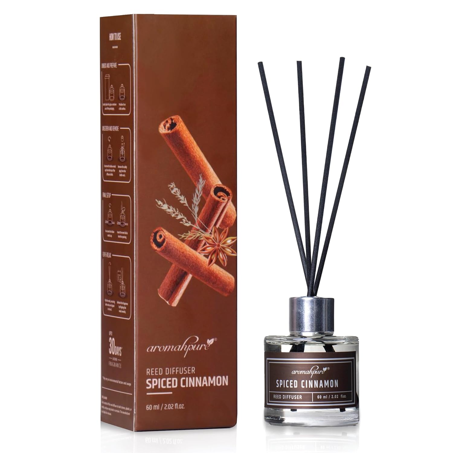 Aromahpure Reed diffuser spiced cinnamon fragrance