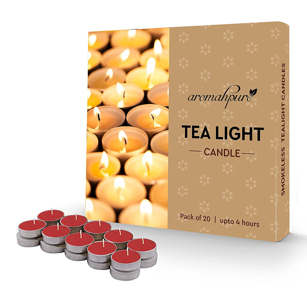Aromahpure Scented Soy Wax Tealight Candles (10 g) (Rose) Pack of 20