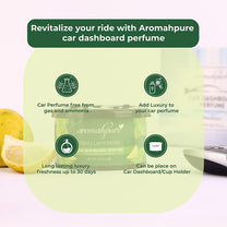 Aromahpure Dashboard Car Perfume with 50 ML Refreshing Miniature, Lemon Fragrance Oil