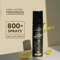 Lemon Car Perfume Spray with Hanging Card | 100ml | Long Lasting 800+ Sprays Car Fresheners | IFRA-Compliant Fragrance and Travel Friendly Car Air Freshener| CFC Free &Fast Acting Formula
