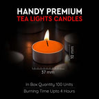 Aromahpure Tealight Candles Orange Close-Up