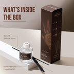 Reed diffuser - royal oudh fragrance contains 4 sticks and 60 ml premium fragrance oil