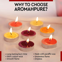 Aromahpure Unscented Tealight Candles (10 g) Pack of 50, 100, 200