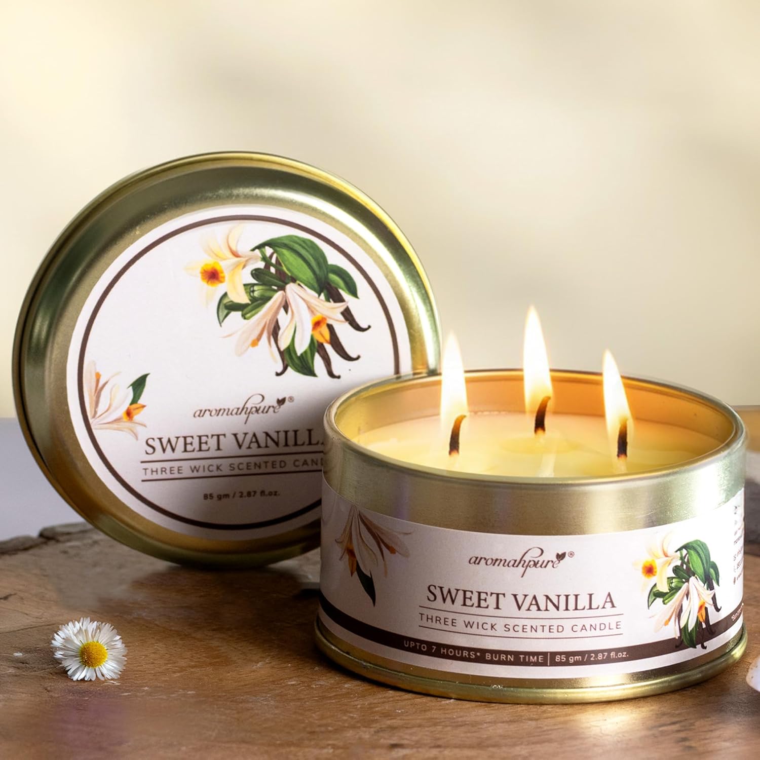 3 Wick Scented Candle Vanilla