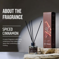 reed diffuser with spiced cinnamon fragrance