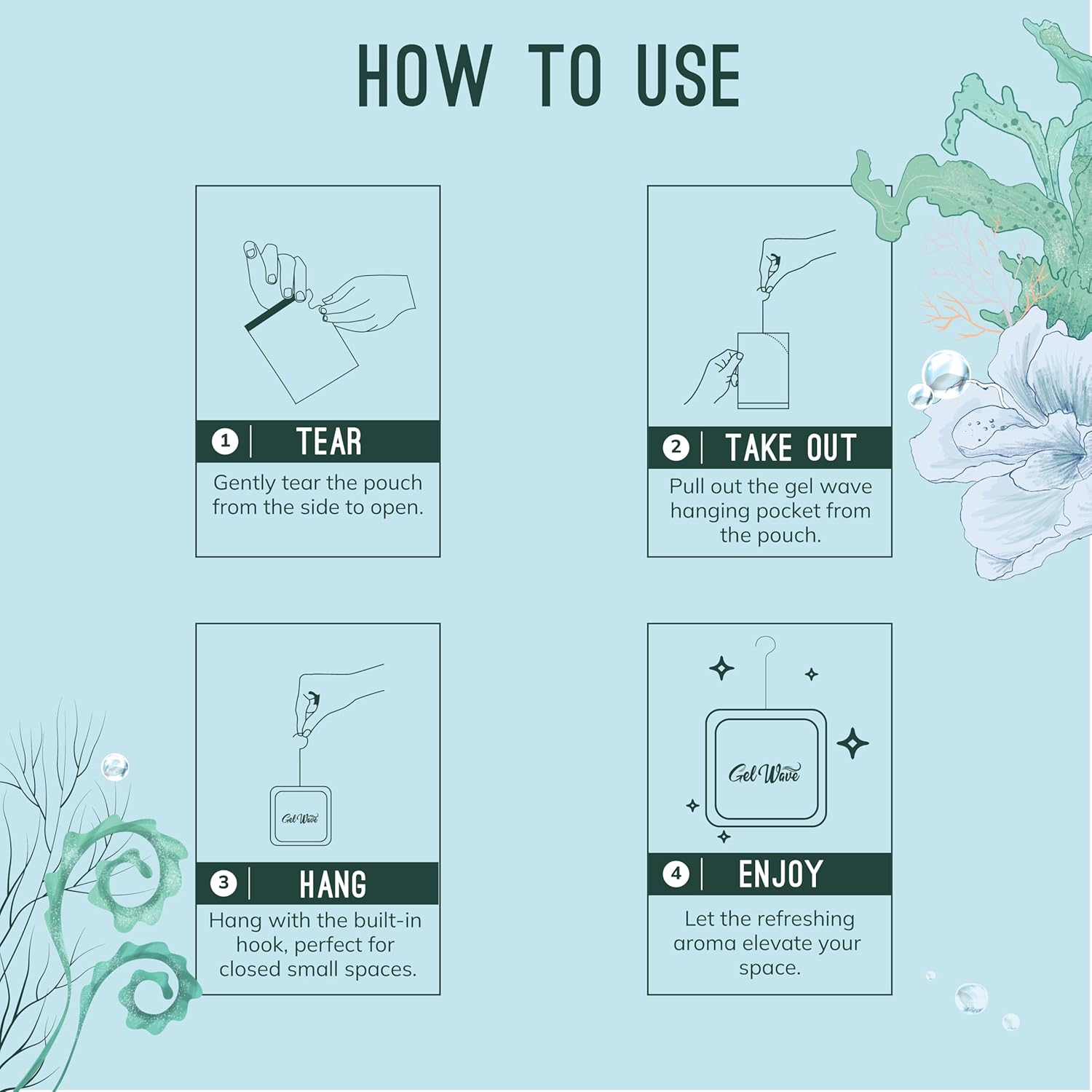 How to use hanging gel wave air freshener