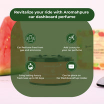 Aromahpure Dashboard Car Perfume with 50 ML Miniature Fragrance Oil (Rose, Watermelon)