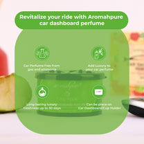 Aromahpure Dashboard Car Perfume with 50 ML Miniature Fragrance Oil (Bubble Gum, Greenapple)