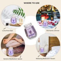 Aromahpure Soy Wax Big Octa Jar Candle, 84 Hours Burning Time Guaranteed (Joyful Lavender, Vanilla Fantasy)