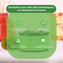 Aromahpure Dashboard Car Perfume with 50 ML Miniature Fragrance Oil (Vanilla, Kiwi)