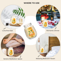 Aromahpure Soy Wax Big Octa Jar Candle, 84 Hours Burning Time Guaranteed (Thai Lemongrass, Frangipani Dreams)