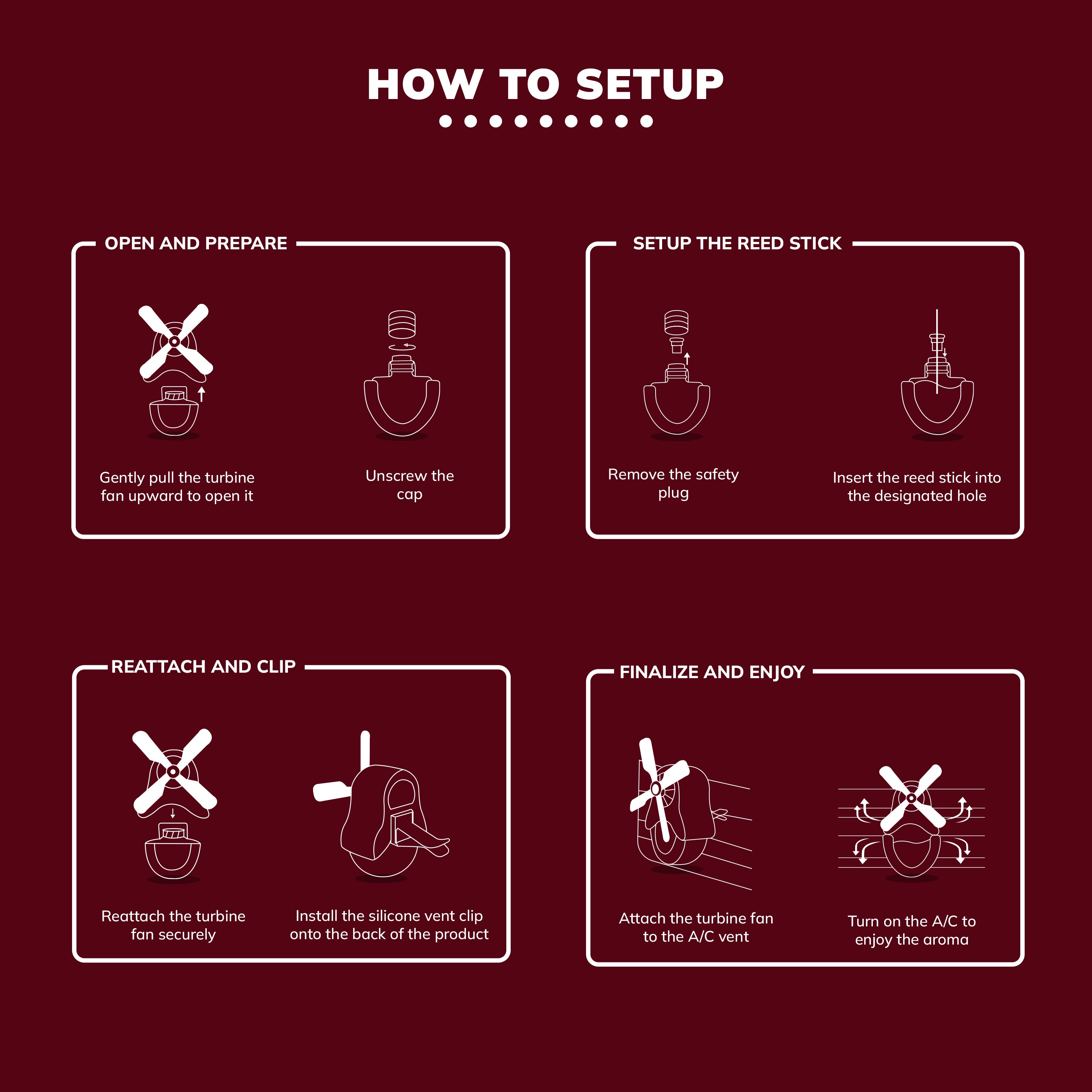 How to setup windmill car air freshener