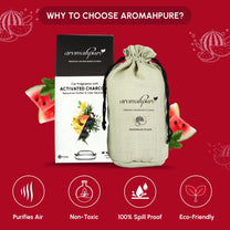 Aromahpure Premium Car Perfume Flakes with Activated Charcoal - Fruity (Watermelon)