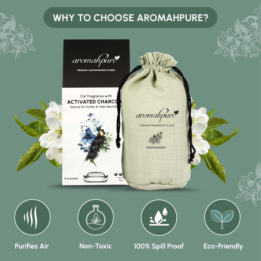 Aromahpure Car Perfume Flakes White Blossom - photo
