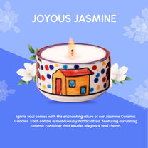 Aromahpure Scented Dripless Ceramic Luxury Candles  (Jasmine)