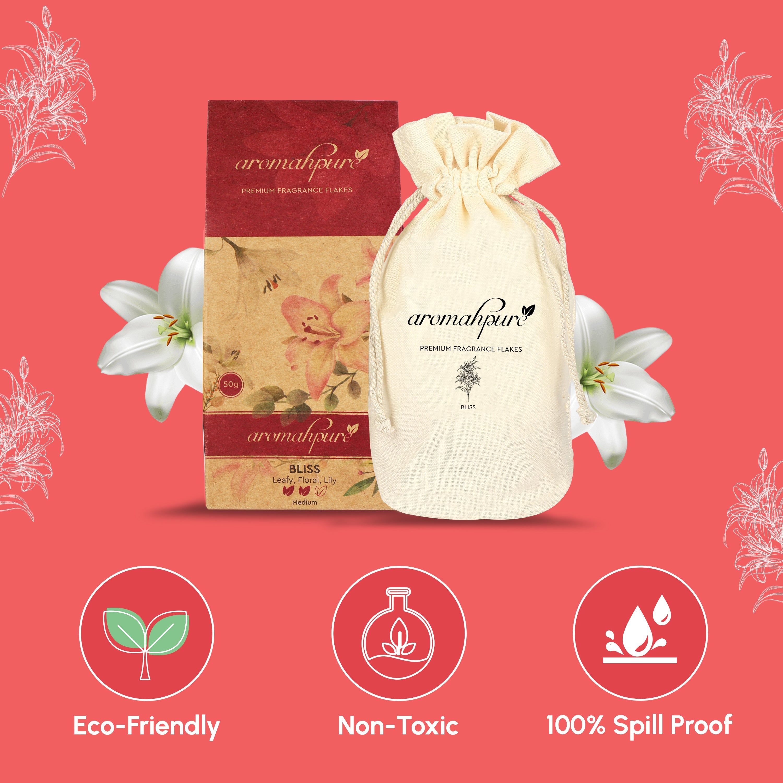 Bliss Car Perfume Flakes | Luxury Hanging Car Fragrance | Premium Fresheners for Cars, Closets, and Enclosed Areas