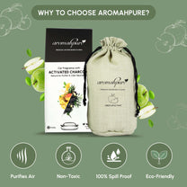 Aromahpure Premium Car Perfume Flakes with Activated Charcoal - Fruity (Green Apple)