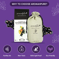 Aromahpure Premium Car Perfume Flakes with Activated Charcoal - Fruity (Black Currant)