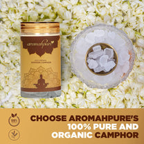 Aromahpure 100 % Pure Camphor Tablets for Pooja (Bhimseni)
