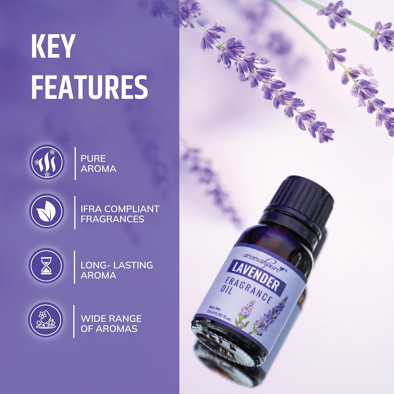 Key Features of Lavender and Lemongrass Aroma Fragrance Oil 