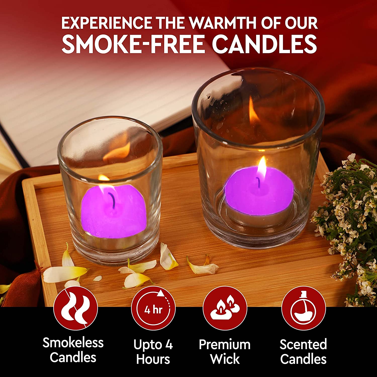 Aromahpure Tealight Candles Lavender Product View