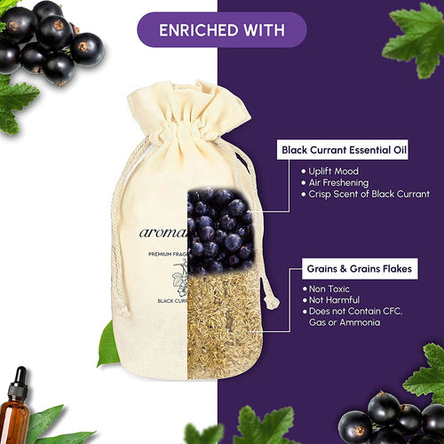Car perfume flakes black currant enriched with