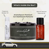 Aromahpure Dashboard Car Perfume with 50 ML Floral Miniature, Jasmine Fragrance Oil