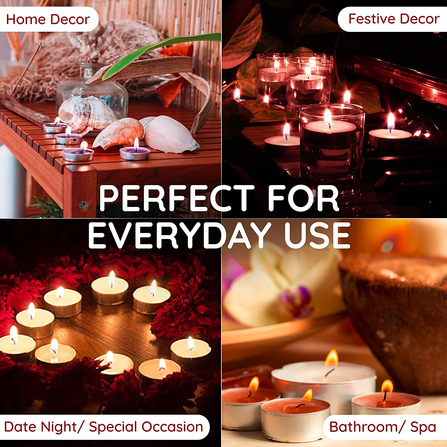 Aromahpure Tealight Candles Orange Fragrance Notes