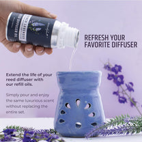 Aromahpure Reed Diffuser Oil 100ml | Lavender Fragrance Refill Reed Oil for Diffuser Set | IFRA-compliant Reed Diffuser Oil for home & Bathroom Fragrance Diffusers | Reed sticks not included